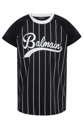 T-shirt with a velvet logo, zdjęcie 1 T-shirt with a velvet logo od Balmain
